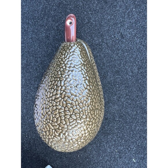 NWB Vintage Ceramic Green Avocado Guacamole Salsa Serving Bowl With Lid Spoon - Picture 2 of 3